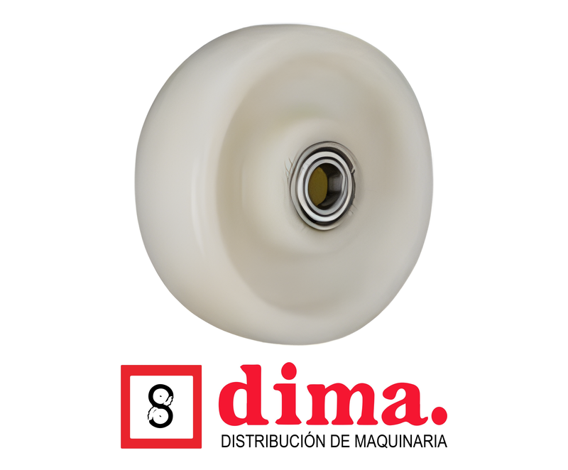 Rodillo para pallet poliamida blanca con cojinete 99430
