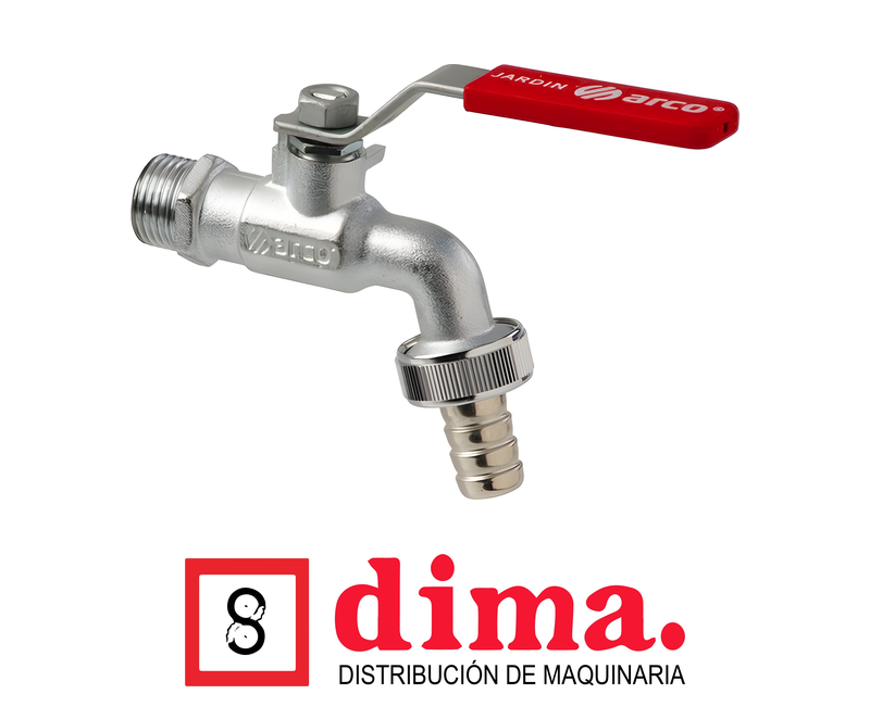 Grifo curvo de palanca con portamanguera