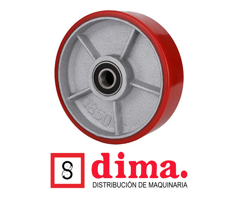 rueda-poliuretano-rojo-alma-de-hierro-tipo-401-dima