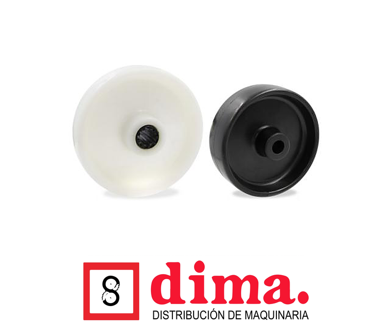 Rueda de 6 x 2" Poliamida Gruesa eje liso Arsa o gayner