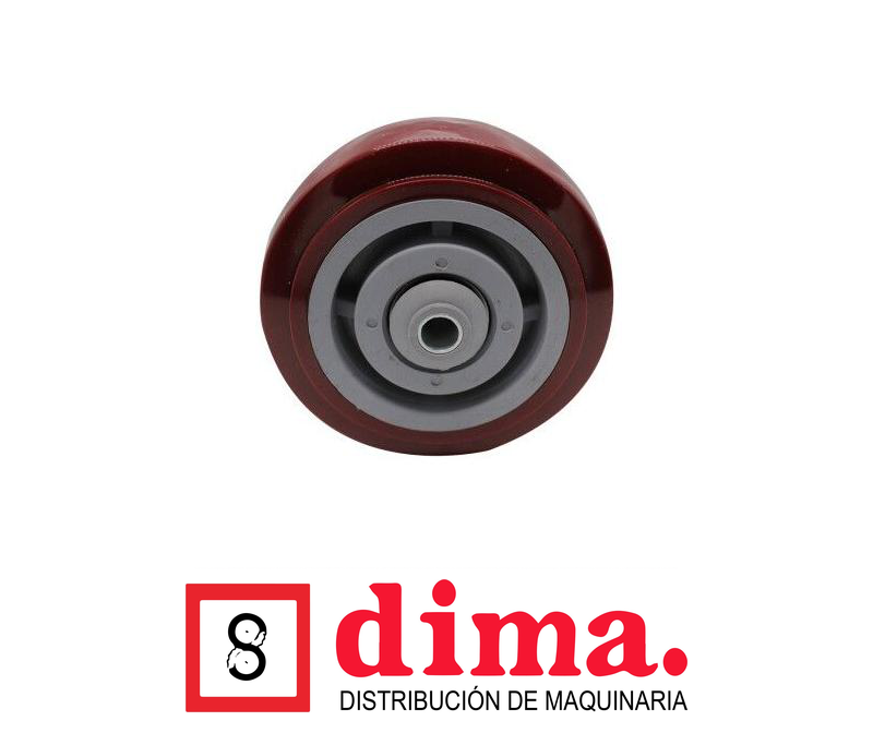 Rueda Tipo COLSON de 5x2" Poliuretano Corinto Aro Nylon Gris