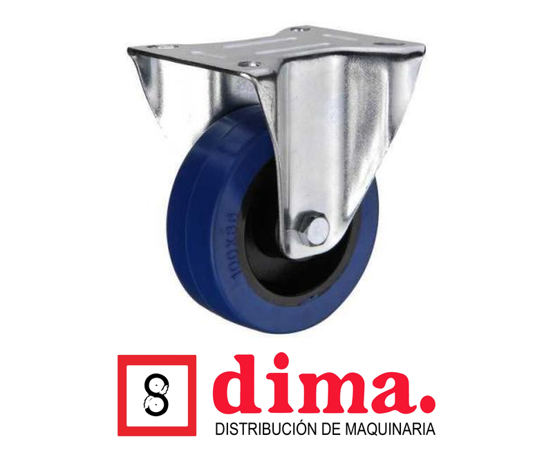 Rodo hule elástico azul, aro negro, con cojinete