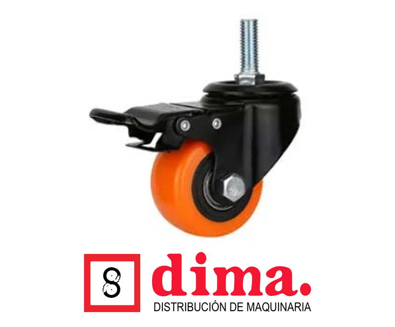 Rodo poliuretano naranja con doble cojinete 630060